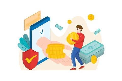 Online Lending Stock Illustration