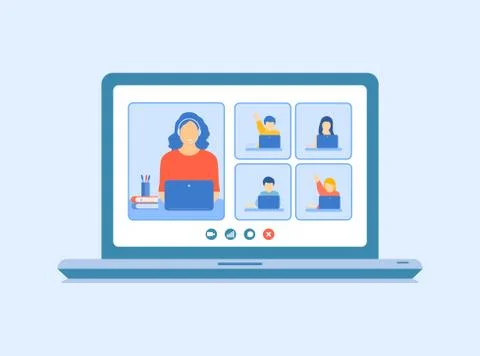 Online lesson Stock Illustration