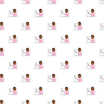 Online lesson teacher giving e learning presentation pattern イラスト素材