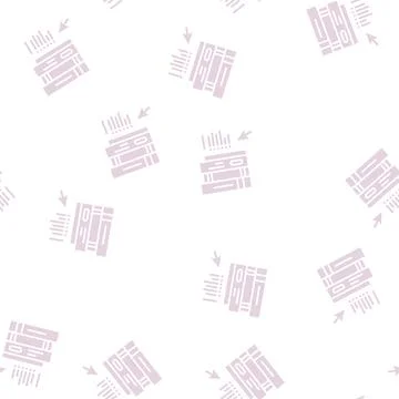 Online library glyph seamless pattern 스톡 일러스트