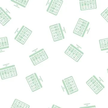 Online library glyph vector seamless pattern black Stock Illustration