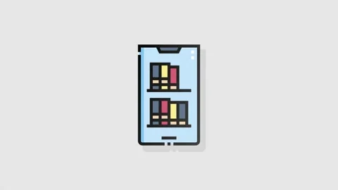 Online Library icon animation alpha | Stock Video | Pond5