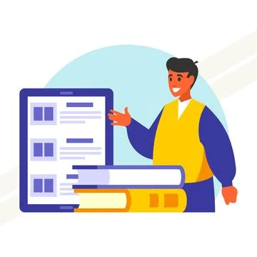 Online-library Stock Illustration