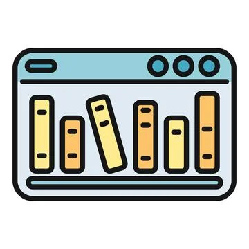 Online library web browser displaying digital books 스톡 일러스트