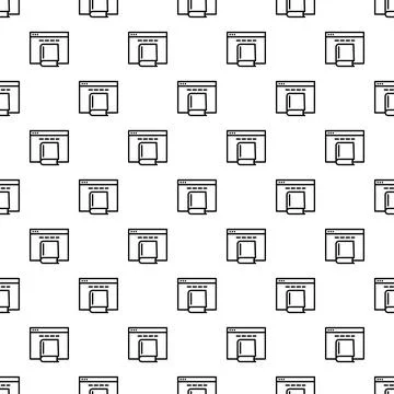 Online library web browser page seamless pattern イラスト素材
