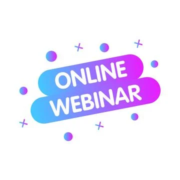 Online Live Webinar Button, label - banner design template. Vector illustration. Stock Illustration