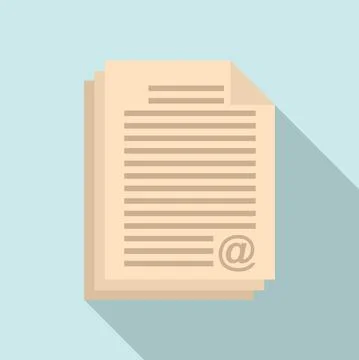 Online loan document stack icon, flat style Illustrazione stock