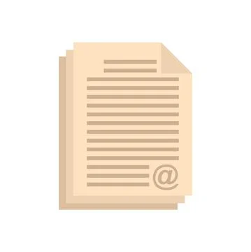 Online loan document stack icon flat isolated vector Stock Illustration