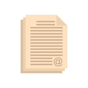 Online loan document stack icon flat isolated Stock Illustration