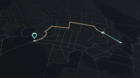 Online location tracking of arrive time on city map. Location tracker. Huge city Stock Illustration