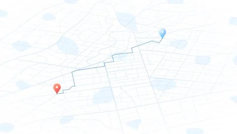 Online location tracking on city map. Location tracker. Huge city map with roads Stock Illustration