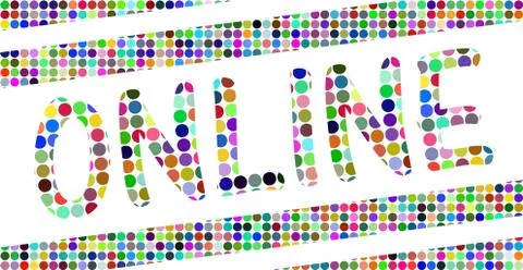 Online logo vector internet, modern, symbol, text Stock Illustration