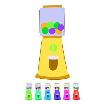 Online lotto ball machine vector cartoon graphic Stock Illustration