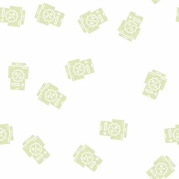 Online loyalty glyph seamless pattern Stock Illustration