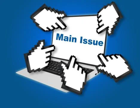 Online Main Issue Concept Illustrazione stock