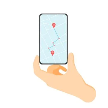 Online map banner for your web page, app, print. イラスト素材