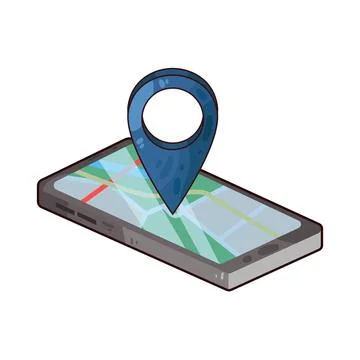 Online map illustration Stock Illustration