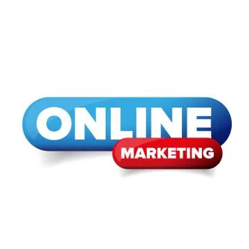 Online marketing button vector Illustrazione stock