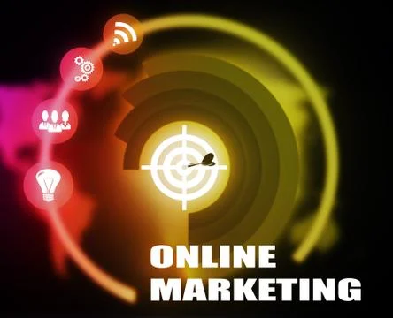 Online Marketing concept plan Stock Illustration