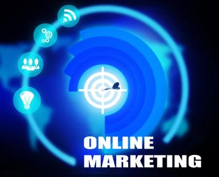 Online Marketing concept plan Stock Illustration