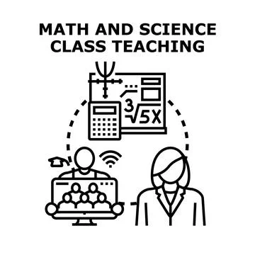 Online math and science education concept teaching Stock-Illustration