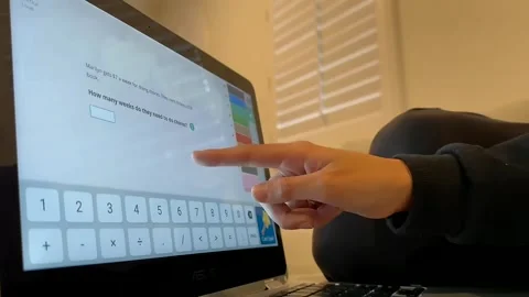 Online Math Games For Kids. Stock Footage 226123763