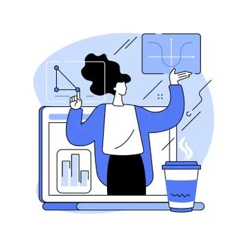 Online math tutoring abstract concept vector illustration. Stock Illustration