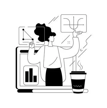 Online math tutoring abstract concept vector illustration. Stock Illustration