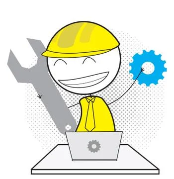 Online mechanic Stock Illustration