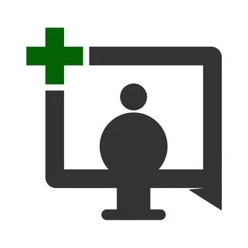 Online medical logo template Icon Illustration Brand Identity Stock-Illustration
