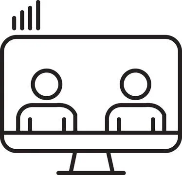 Online meeting icon Stock Illustration