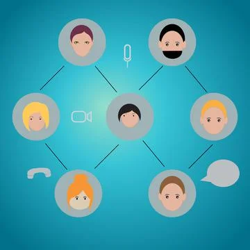 Online meeting Stock Illustration