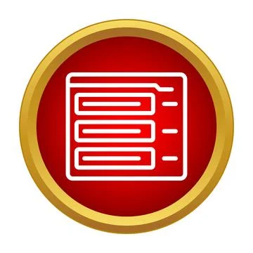Online menu icon displaying website navigation options Stock Illustration