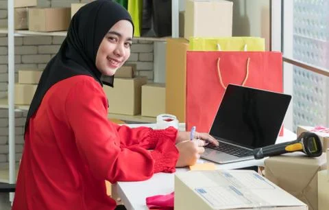 Online merchant that started up Foto stock