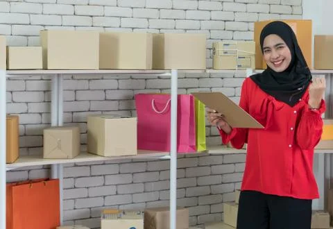 Online merchant that started up Foto stock