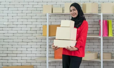 Online merchant that started up 스톡 사진