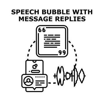 Online messaging and audio message replies concept イラスト素材