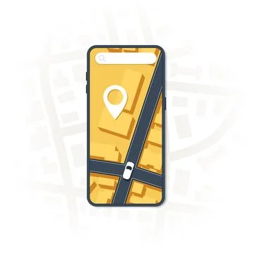 Online mobile application order taxi service. Taxi mobile app icon includes Stock-Illustration