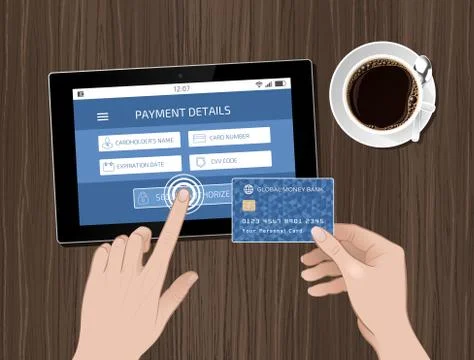 Online Mobile Payment Illustrazione stock