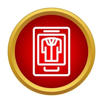 Online mobile shopping app interface displaying clothes Illustrazione stock