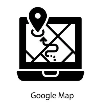 Online Navigation Map Stock Illustration