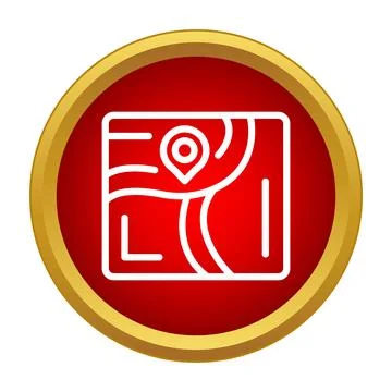 Online navigation map interface showing location pin 스톡 일러스트