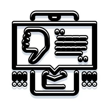Online negative feedback message and cyberbullying concept 스톡 일러스트