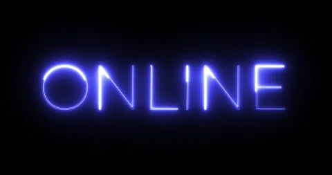 Online neon text animation Stock Footage 287405438