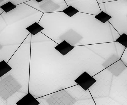 Online network image white background 스톡 일러스트