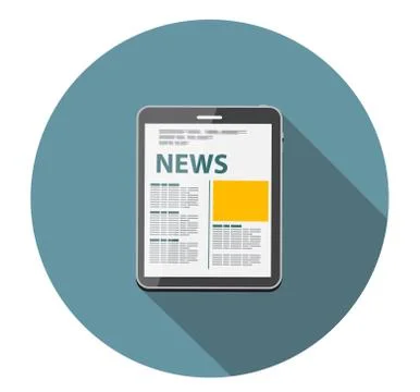 Online News illustration. Flat computing background Stock Illustration