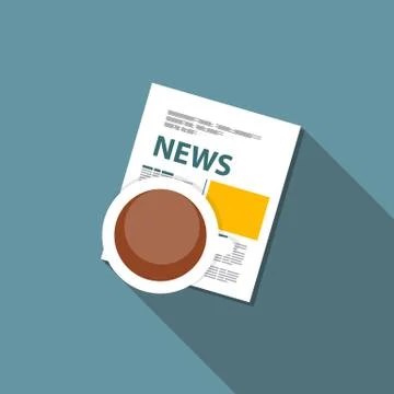 Online News illustration. Flat computing background Stock Illustration
