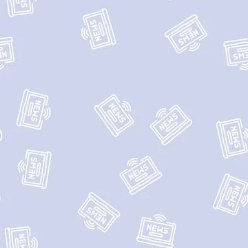 Online news line seamless pattern Stock Illustration