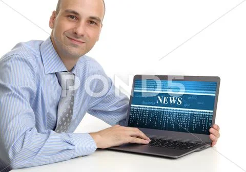Online news Stock Photos