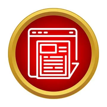 Online news web browser digital media icon イラスト素材